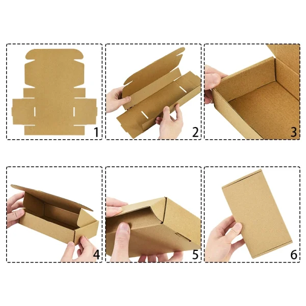 10 pcs super hard  brown multi-size brown carton packaging wedding party gift chocolate candy event gift box 5