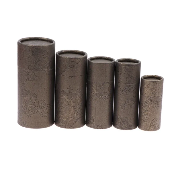 Round Cardboard Gift Box Kraft Paper Tube Boxes Cosmetic Essential Oil Bottle Packaging Box Lipstick Perfume Packaging 4