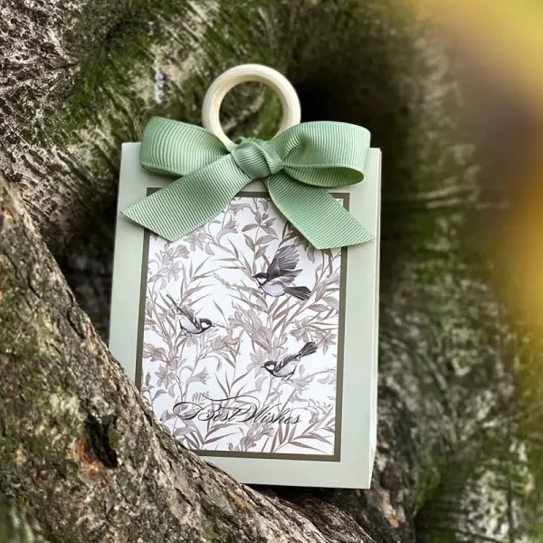 Flowers Birds and Forest Wedding Candy Box with Wooden Ring DIY Favors Birthday Party Jelwery Gift Packing Box Empty Paper Boxes 4