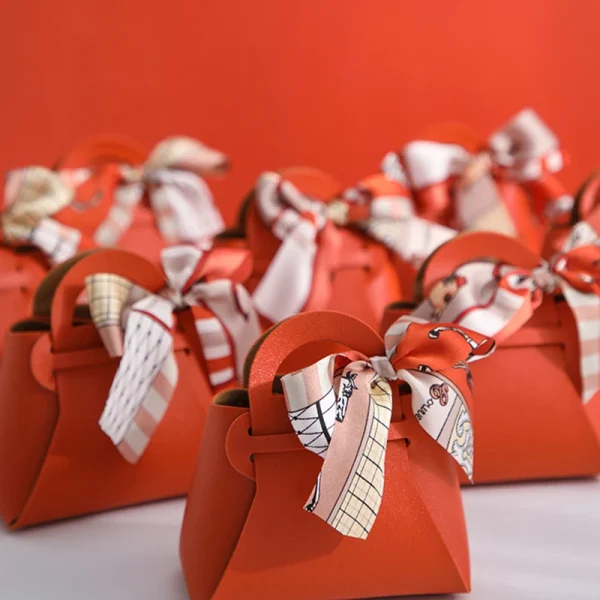 Mini Leather Gift Box with Scarf, Wedding Party, Easter Decoration, Baby Shower, Eid Candy, Cosmetics Gift Packaging, 2023 3