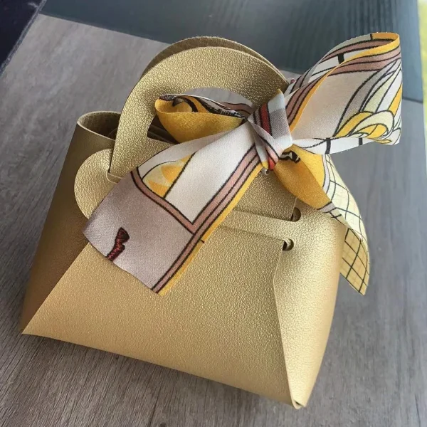 Mini Leather Gift Box with Scarf, Wedding Party, Easter Decoration, Baby Shower, Eid Candy, Cosmetics Gift Packaging, 2023 6