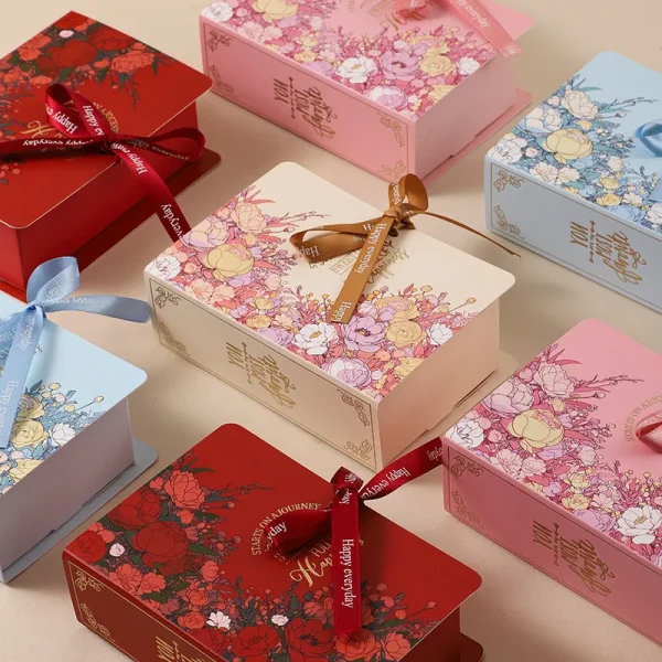 Creative Simple Book Shape Gift Box DIY Valentine's Day Wedding Party Birthday Banquet Baby Shower Candy Chocolate Package Decor 1