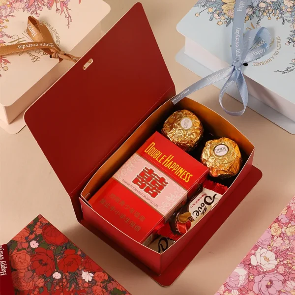 Creative Simple Book Shape Gift Box DIY Valentine's Day Wedding Party Birthday Banquet Baby Shower Candy Chocolate Package Decor 6