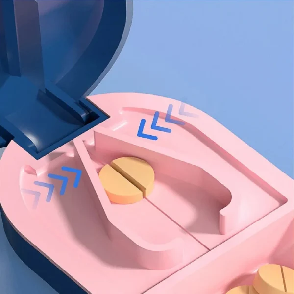 Portable Multiple Pill Cutter with Storage Box Pill Crusher Adjustable Pill Splitter Stainless Steel Cutting Blade 5