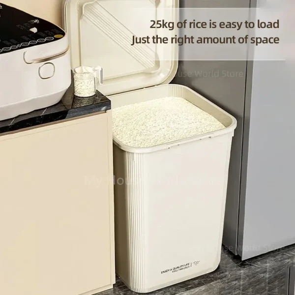 5/10KG Rice Storage Box Sealed Cereal Dispenser with Buckle Waterproof Insect Proof Grain Pet Food Container Kitchen Organizer 5