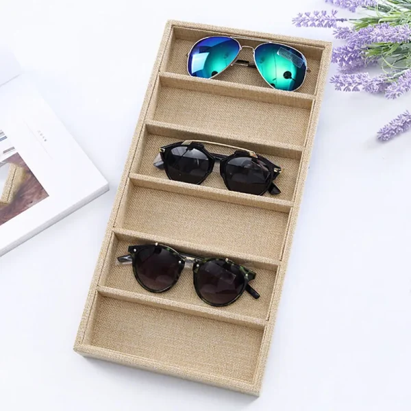 6 Grid Sunglass Glasses Storage Case Eyeglasses Display Glasswear Box Tidy Tool Sunglass Glasses Storage Case Eyeglasses Display 2