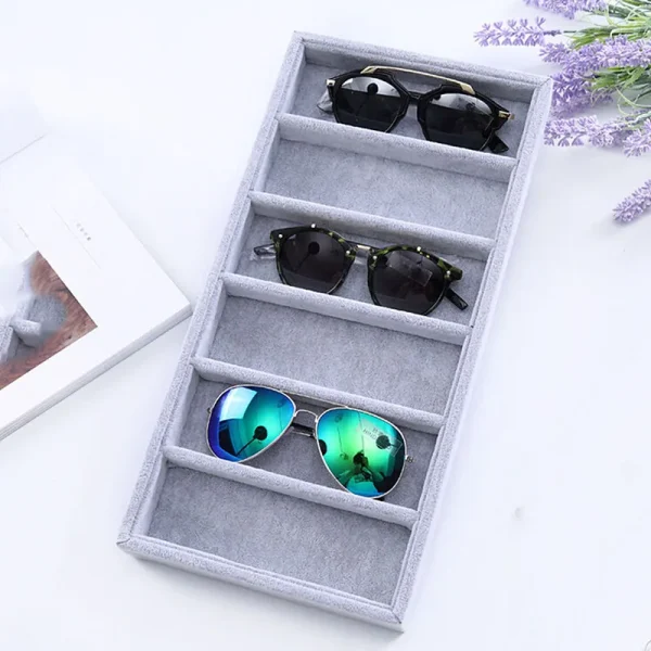 6 Grid Sunglass Glasses Storage Case Eyeglasses Display Glasswear Box Tidy Tool Sunglass Glasses Storage Case Eyeglasses Display 3