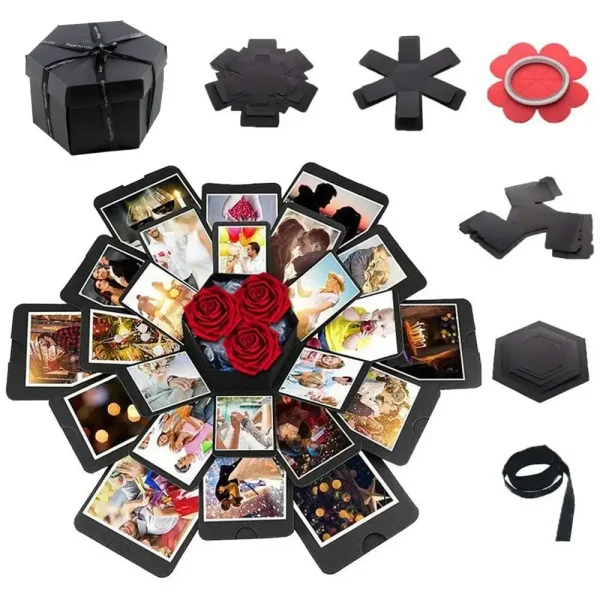 DIY Explosion Photo Album Gift Box DIY Scrapbook Lovely Surprise Explosion Couple Box Love Memory Anniversary Gift 1