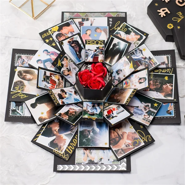 DIY Explosion Photo Album Gift Box DIY Scrapbook Lovely Surprise Explosion Couple Box Love Memory Anniversary Gift 5