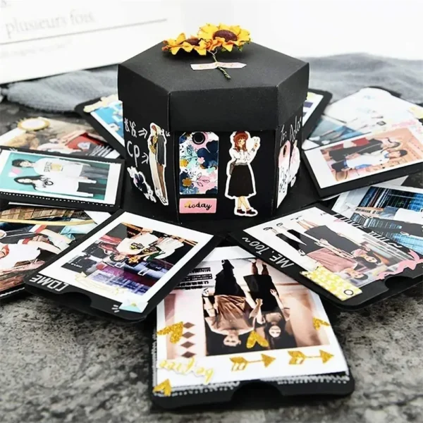 DIY Explosion Photo Album Gift Box DIY Scrapbook Lovely Surprise Explosion Couple Box Love Memory Anniversary Gift 6
