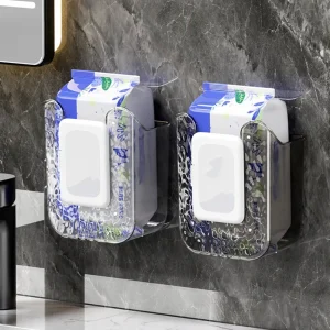 Wet wipe box Wall Mounted Wipe Tissue Organiser Box Self-Adhesive Paper Towel Dispenser for Kitchen Bathroom 1