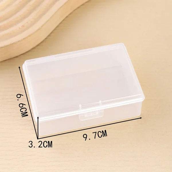Clear 1Pcs PP Storage Box Mini Transparent Plastic Case Container Rectangular Box Packaging Box For Jewellry Beads Small Items 1