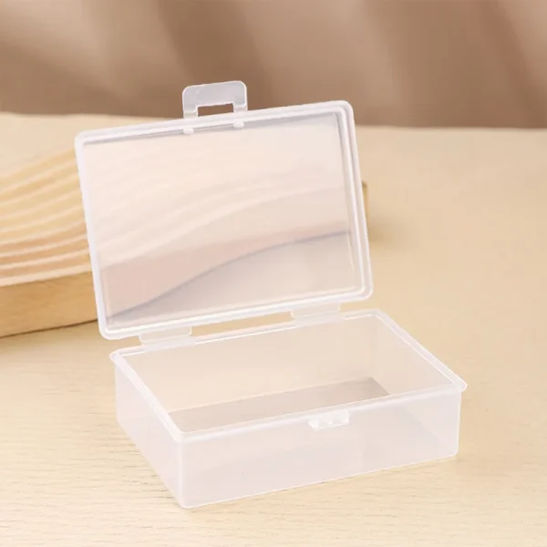 Clear 1Pcs PP Storage Box Mini Transparent Plastic Case Container Rectangular Box Packaging Box For Jewellry Beads Small Items 2