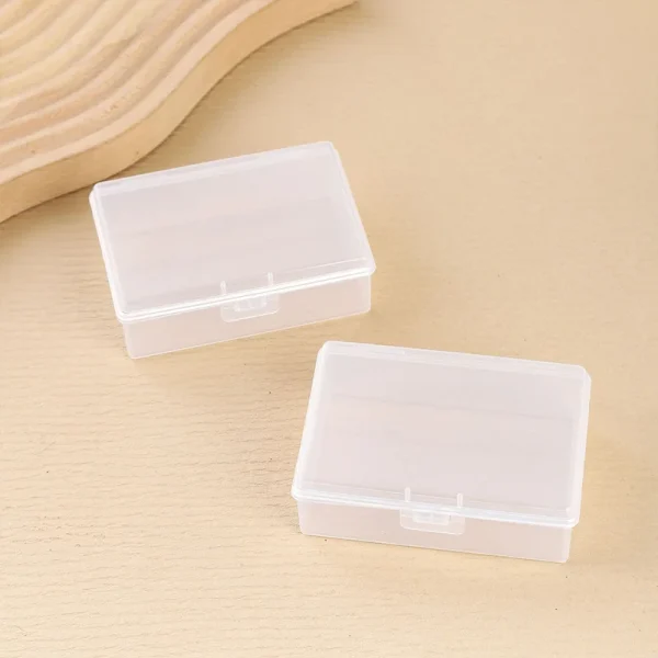 Clear 1Pcs PP Storage Box Mini Transparent Plastic Case Container Rectangular Box Packaging Box For Jewellry Beads Small Items 3