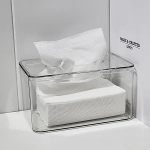 Desktop Tissue Box Nordic Simple Ins Transparent Home Living Room Tissue Box Restaurant Napkin Storage Box 1