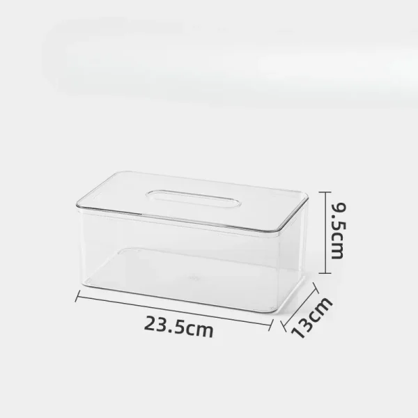 Desktop Tissue Box Nordic Simple Ins Transparent Home Living Room Tissue Box Restaurant Napkin Storage Box 5