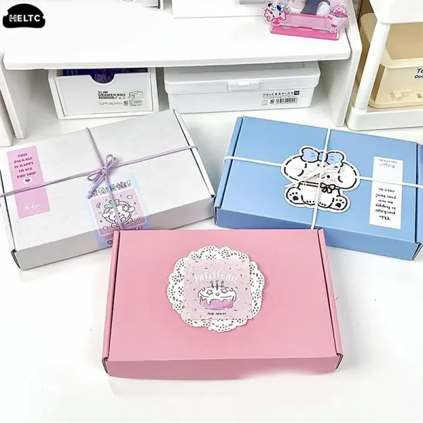 5PCS Shipping Boxes Cardboard Corrugated Mailer Boxes for Packaging Craft Gifts Giving Products for Small Business Wedding Party 2
