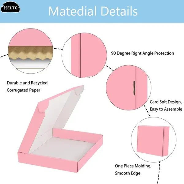 5PCS Shipping Boxes Cardboard Corrugated Mailer Boxes for Packaging Craft Gifts Giving Products for Small Business Wedding Party 6