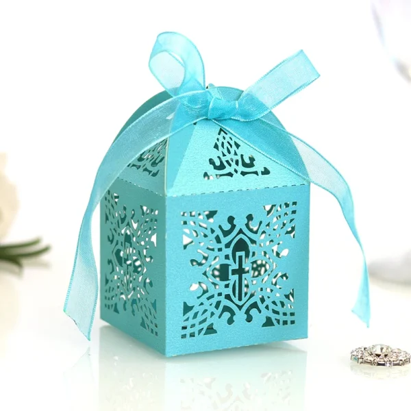10pcs Crossing Candy Box Dragee Angel Gift Box Baby Shower Baptism Birthday First Communion Christening Easter Decoration 3