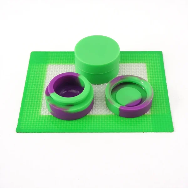 5 pcs 3ML 5ML 7ML silicone wax container Pill Storage box Oil container smoking tobacco container 4