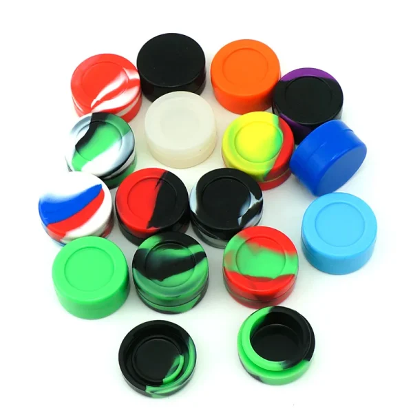 5 pcs 3ML 5ML 7ML silicone wax container Pill Storage box Oil container smoking tobacco container 6