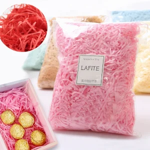 DIY Colorful Shredded Crinkle Paper Raffia Candy Boxes Wedding Marriage Home Decoration Party Gift Packaging Filling Material 1