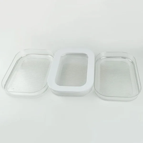 Refrigerated Crisper With Lid Food-grade Frozen Plastic Crisper Transparent Storage Box For Kitchen Refrigerator Fresh Bowl 3