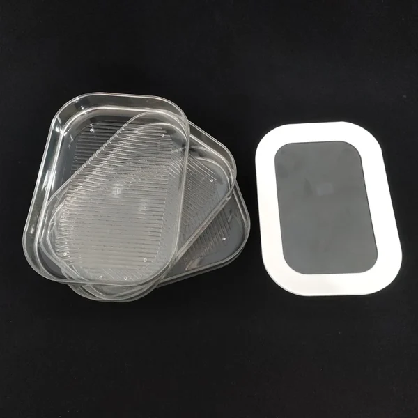 Refrigerated Crisper With Lid Food-grade Frozen Plastic Crisper Transparent Storage Box For Kitchen Refrigerator Fresh Bowl 4