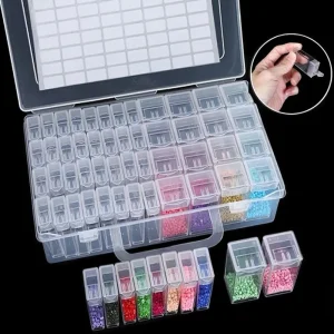 32/40/42/48/56/64pcs zuasnhihua storage box diamond painting beads pendant jewelry accessories storage box set container art sup 1