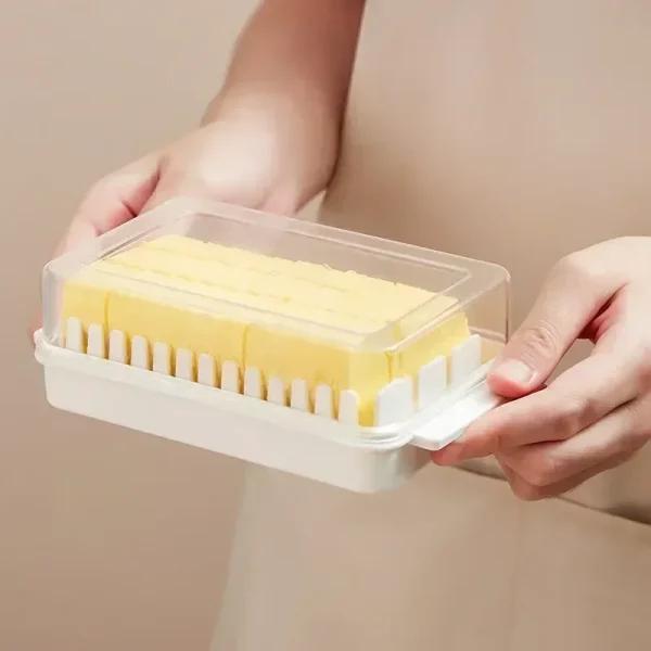 Covered Butter Cutting Storage Box Refrigerator Cheese Cheese Baking Storage Storage Fresh Baking Butter Knife Cutter Convenient 6