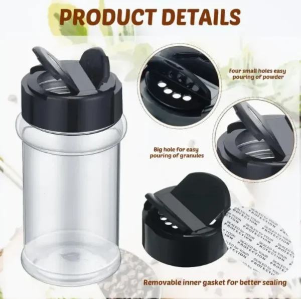 Ultensilio for Kitchen Condiment Seasoning Container Spice Bottles Seasoning Condiments Door Storage Jars Spices Plastic Set Box 6