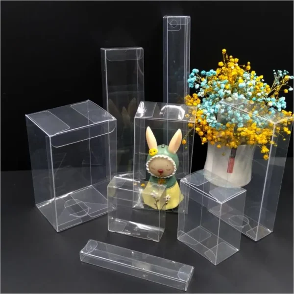 Square Clear Pvc Boxes Chocolate Toys/Jewelry/Candy Wedding Gift Boxes Transparent Birthday Gift Packing Box  Wholesale 3