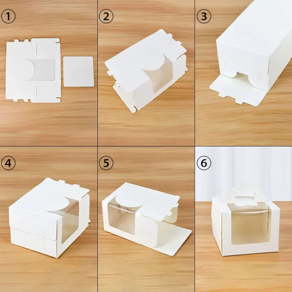 1/3/6pcs High-Capacity Cake Packing Boxes Multi Size Candy Cookies Box Birthday Wedding Valentine Chocolate Cake Gift Packing 4