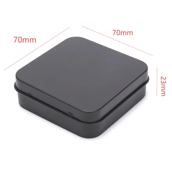 Mini Metal Tins Container Square Hinged Flip Storage Tin Box Small Kit Case Jewelry Coin Candy Condom Organizer Portable 5