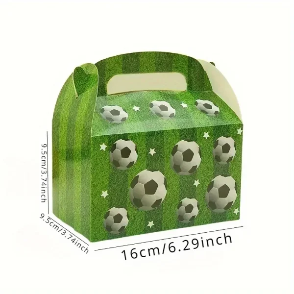12pcs/set 6.3*3.54*3.54inch Exquisite Creative Party Sports P.E. Football Soccer Donut Cake Paking Gift Box 2