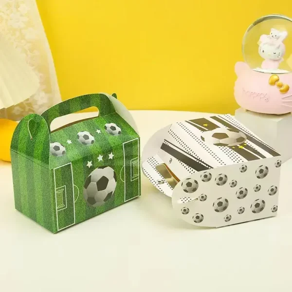 12pcs/set 6.3*3.54*3.54inch Exquisite Creative Party Sports P.E. Football Soccer Donut Cake Paking Gift Box 3