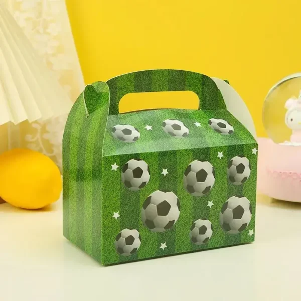 12pcs/set 6.3*3.54*3.54inch Exquisite Creative Party Sports P.E. Football Soccer Donut Cake Paking Gift Box 5