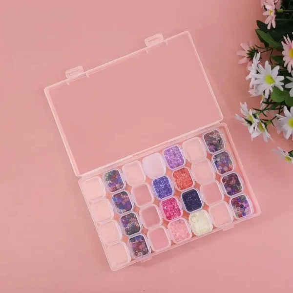 1pc 28 grids clear plastic storage box storage container case for jewelry diamond embroidery art craft Accessory organizer case 6