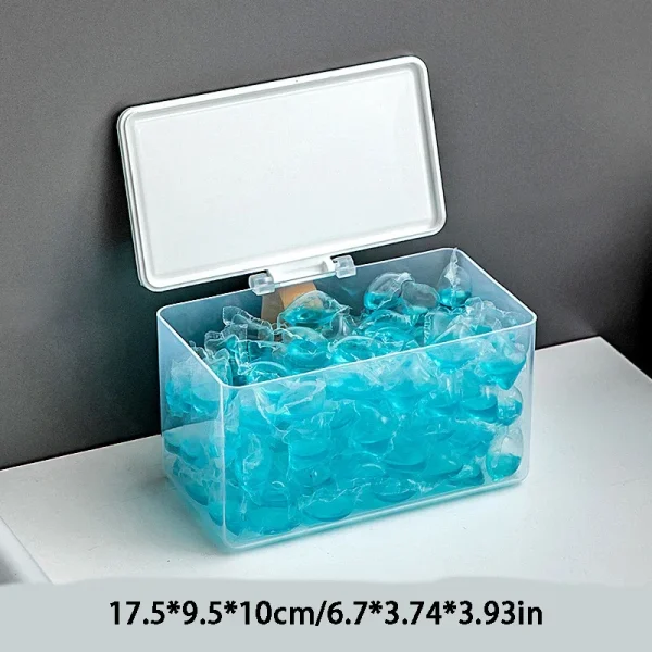 1pc Laundry Pods Container Large Capacity Laundry Detergent Storage Box Laundry Powder Scent Beads Organizer Moisture-proof 4