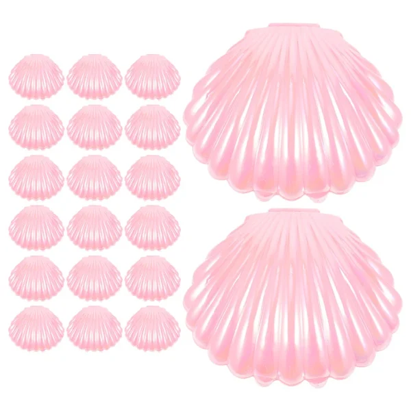 20 Pcs Candy Box Gift Packages Boxes Party Favor Containers Shell Tabletop Decor Sea Holder Pp Plastic Seashell 6