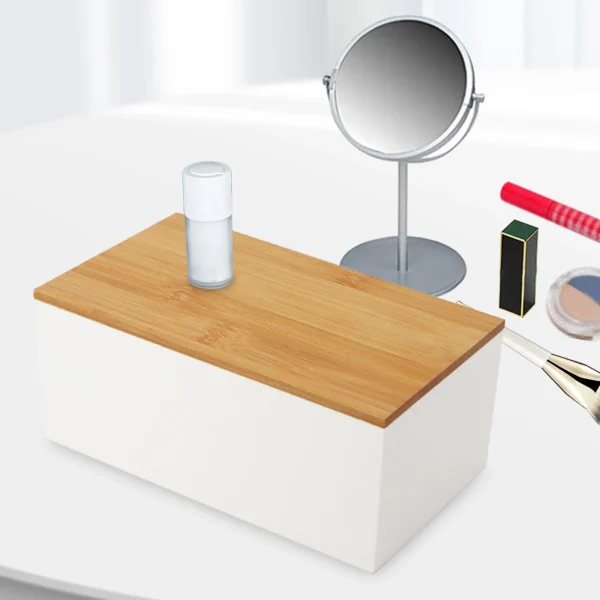 Desk Organizer Multipurpose Durable Sundries Storage Makeup Organizer Box for Dresser Desktop Vanity Countertop Bathroom 2