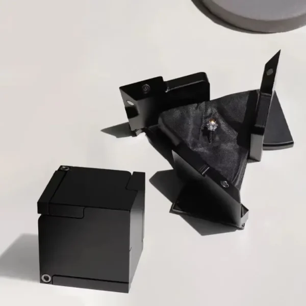 Gifts Rotating Kinetic Energy Ring Box Portable Cool Jewelry Storage Display Hold Cube Boxes Jewelry Storage Box 2