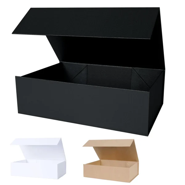 Magnetic Large Gift Box with Lid 33x25x12CM Collapsible Gift Packaging Box for Present Graduation Birthday Wedding Groomsman Box 1