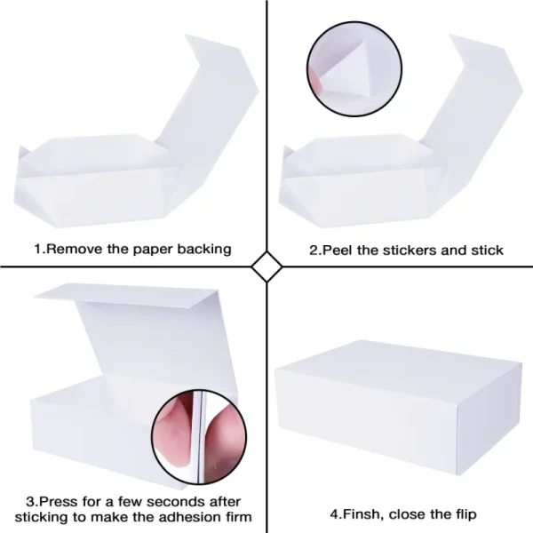 Magnetic Large Gift Box with Lid 33x25x12CM Collapsible Gift Packaging Box for Present Graduation Birthday Wedding Groomsman Box 2