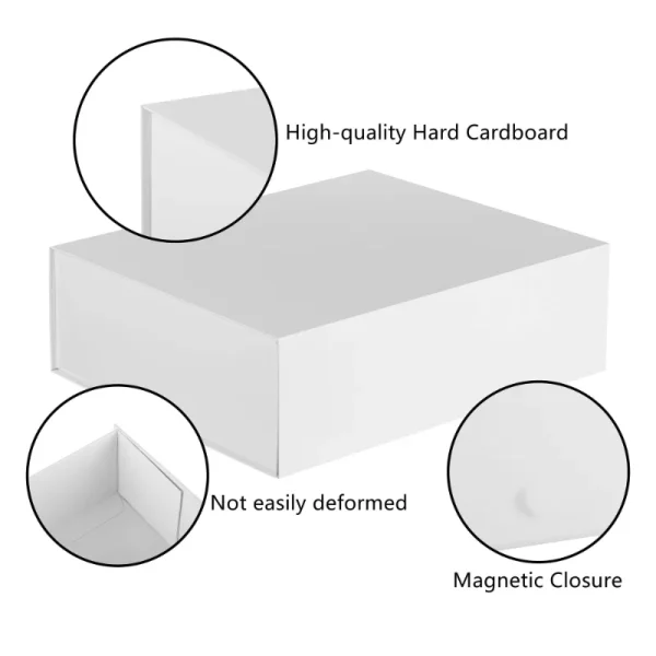 Magnetic Large Gift Box with Lid 33x25x12CM Collapsible Gift Packaging Box for Present Graduation Birthday Wedding Groomsman Box 4