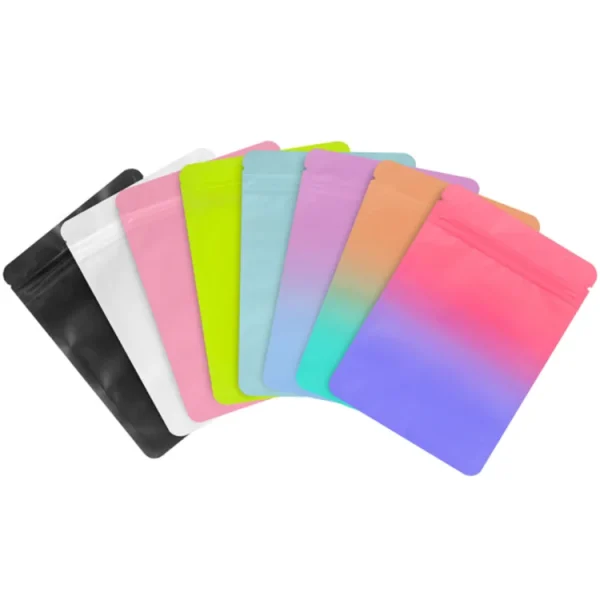 100PCS Flat Aluminum Foil Ziplock Packaging Bag DIY Matcha Cocoa Matte Snack Coffee Sugar Spice Cereals Gifts Storage Pouches 2