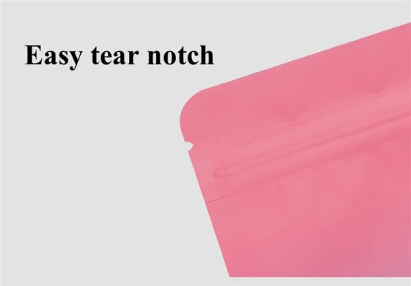 100PCS Flat Aluminum Foil Ziplock Packaging Bag DIY Matcha Cocoa Matte Snack Coffee Sugar Spice Cereals Gifts Storage Pouches 5