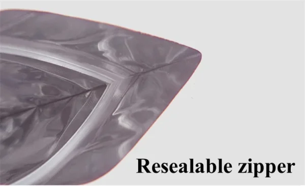 100PCS Flat Aluminum Foil Ziplock Packaging Bag DIY Matcha Cocoa Matte Snack Coffee Sugar Spice Cereals Gifts Storage Pouches 6
