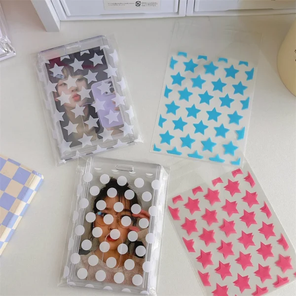100-10PCS Transparent PE Star Jewelry Self-adhesive Bag Candy Card Holder Photo Animation Peripheral Storage Christmas Gift Bag 2