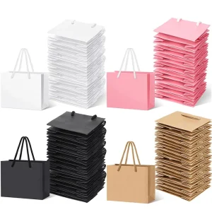 8/12pcs Mini Gift Wrap Paper Bags With Handles For Birthday Gifts,Weddings,Party Favors,Graduation, Holidays, Celebrations 1